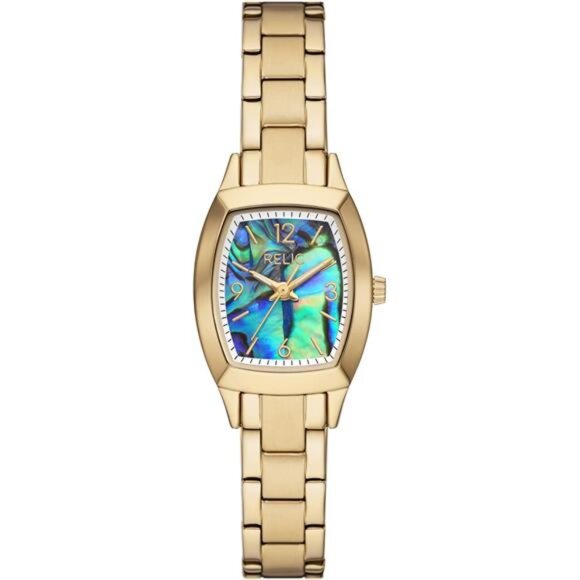 Analog Dress Watch for Women Gold Square